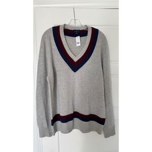 Brooks Brothers Men's 80% Wool V-Neck Sweater NWT — Preppy Classic — Size XL